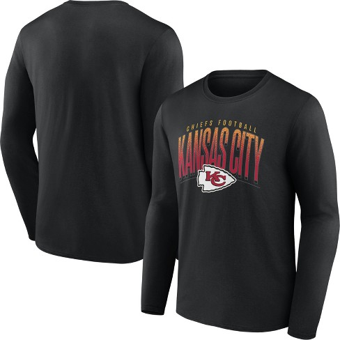 Nfl Kansas City Chiefs Black Long Sleeve Core Big & Tall T-shirt : Target