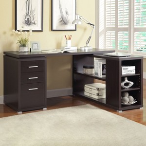 NicBex Modern Solid Wood Computer Desk with Drawers & Shelves,Teens Student Writing Desk,Home Office Desk for Study,Studio - 1 of 4
