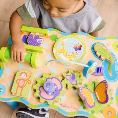 Colorful Jungle-Themed Wooden Activity Table for Toddlers