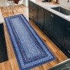 Washable Area Rug, Vintage Accent Rug, Braided Print Carpet, Low Pile Non-Shedding Kitchen Rugs with Non Slip Backing, Foldable Rug - 3 of 4