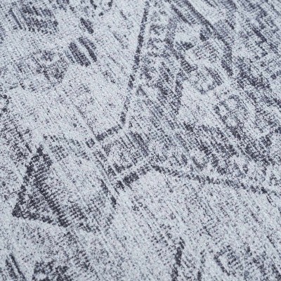Hauteloom Barny Gray Blue Washable Rug
