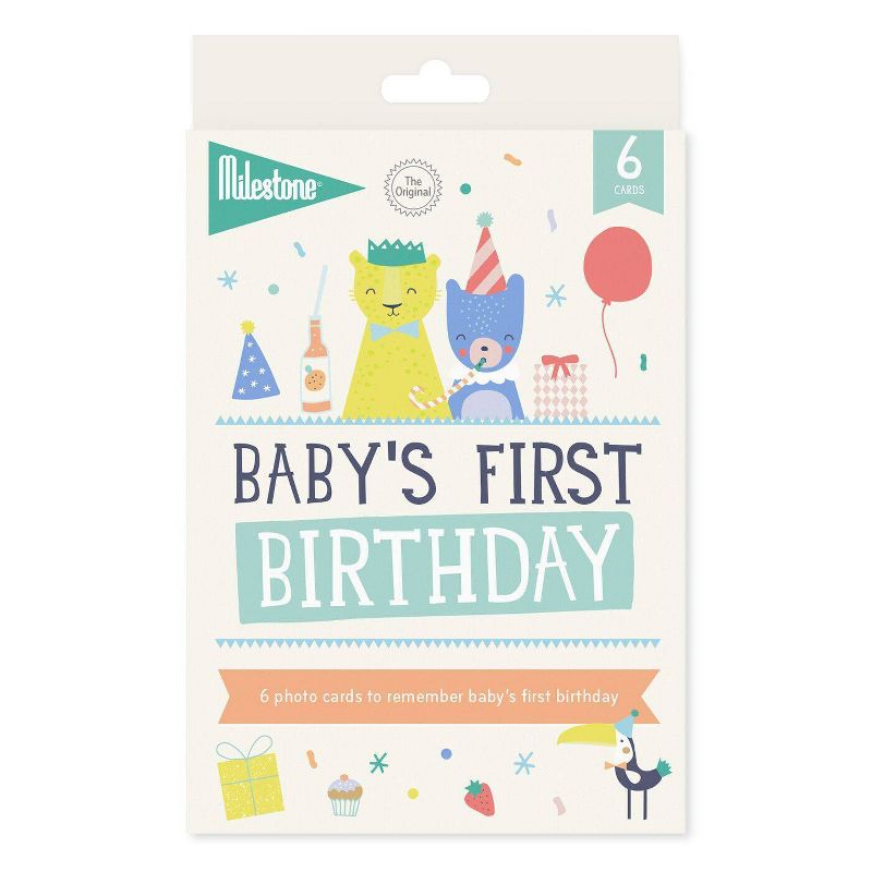 Milestone Baby&#39;s First Birthday Photo Cards - 6pc, 3 of 4