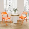 2 Pack All-Steel Folding Chairs with Backrest, Heavy Duty Metal Foldable Dining Chair Set of 4 Hold Up to 350 LBS - 4 of 4