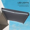 Sapphtopaz 13' x 10' Retractable Awning Patio Awnings Sunshade Shelter UV-Resistant with Motor Retraction Manual Crank Handle - 2 of 4