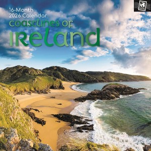 2026 Square Wall Calendar, Coastlines of Ireland, 16-Month Passport Collection with 180 Reminder Stickers (12x12 In) - 1 of 4