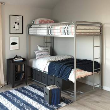 Twin Betony Kids' Bunk Bed with Storage Bins Silver - Room & Joy