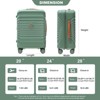 SEVOBAL Luggage 20 Inch Carry On Suitcase with TSA Lock USB Port and Spinner Wheels for Travel, Green, 16"*9"*22" - 2 of 4