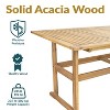 Sunnydaze Hatteras Acacia Wood Outdoor Dining Table with Natural Oil Finish - 57" - 2 of 4