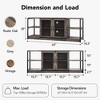 Farmhouse TV Stand for 65 Inch TVs, Heavy-Duty Entertainment Center with Storage, Industrial Media Console with MDF & Steel Tube Frame - 3 of 4
