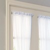 Thermavoile Rhapsody Lined Light Filtering Window Treatment for Doors Rod Pocket Curtain Door Panel 54" x 72" White - 2 of 3