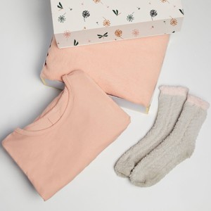 Pure Fiber Women's Three Piece Be Home Pajama Gift Set - 1 of 4