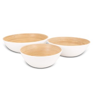 Lexa Bamboo 3-Piece Bowl Set, 12, 10, 8 Inch - 1 of 4