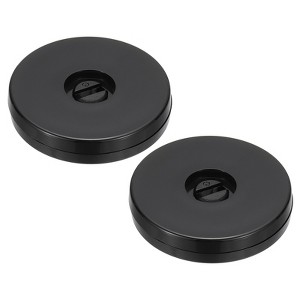 Unique Bargains High-strength Plastic 360-degree Rotating Design Durability Anti-slip Black Swivel Turntable 2 Pcs - 1 of 4