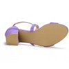 Allegra K Women's Open Toe Crisscross Buckle Ankle Strap Block Heel Sandals - 4 of 4