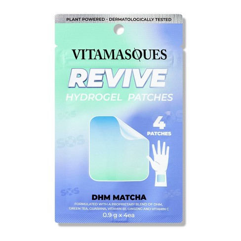 Vitamasques Revive Dhm+matcha Vitamin Hydrogel Face Patches - 4pk : Target