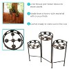 Sunnydaze Indoor/Outdoor Steel 3-Tiered Folding Decorative Potted Flower Plant Stand Display - 29" - Bronze - 2 of 4