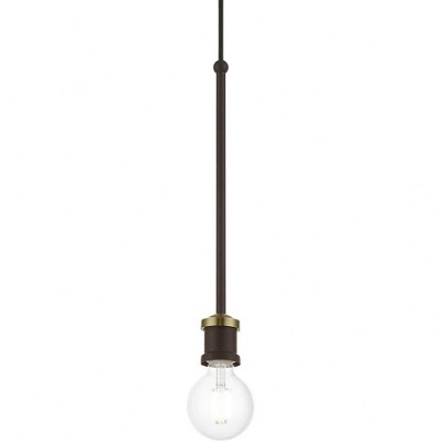 Mini Lansdale Bronze & Antique Brass 1-Light Indoor/Outdoor Pendant