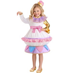 HalloweenCostumes.com Girl's Toddler Disney Beauty and the Beast Mrs. Potts Costume | Disney Costumes - 1 of 4