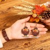 HTUTWOO Thanksgiving Turkey Earrings, Cute Funny Acrylic Turkey Maple Leaf Drop Earrings, Fall Jewelry Charms Gifts for Women - 3 of 4