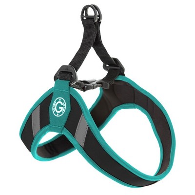 Gooby Simple Step in Dog Harness with Reflective Lining, Turquoise, Large