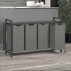 45.7 x 13 x 28.4 Inches Laundry Sorter Hamper, Laundry Basket Storage, Laundry Sorter with 4 Pull-Out and Removable Bags, Shelf, Metal Frame, (40L) - 2 of 4