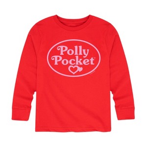 Boys' - Polly Pocket - Polly Pocket Pink Logo Long Sleeve Graphic T-Shirt - 1 of 3