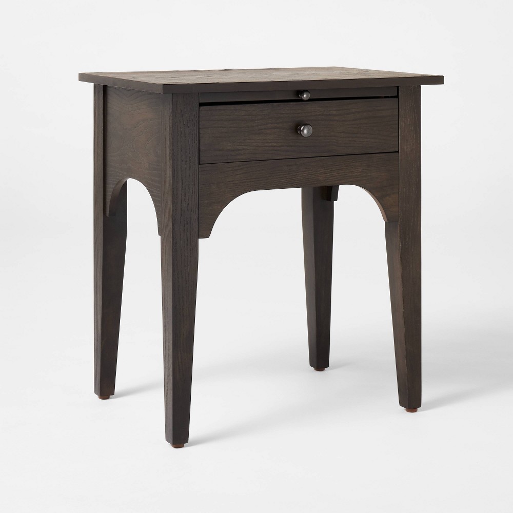 Photos - Storage Сabinet Palma Arched Nightstand Dark Brown - Threshold™ designed with Studio McGee