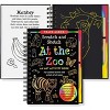 Peter Pauper Press At the Zoo Scratch & Sketch Activity Book, 20 Spiral-Bound Pages, Ages 5+, by Lee Nemmers - 2 of 3