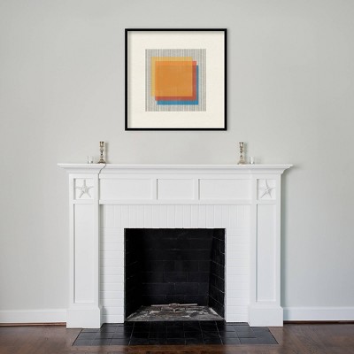 Mid-Century Modern Abstract Squares Framed Wall Art Print