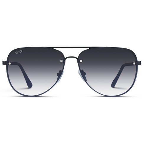 Flying Pretty Aviator Sunglasses - Polarized Gradient Lens & Black Brow Bar  Frame