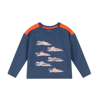 Andy & Evan  Kids  Navy/Red Racecar Crewneck Tee