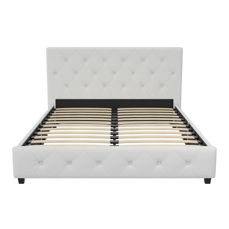 Dakota Upholstered Bed with Signature Sleep Tranquility 6&#34; Mattress White - Dorel Home Products, 5 of 13