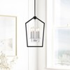 Maxax 11.8 Inch 4-Light Black Iron Chandelier, Modern Lantern Ceiling Lighting for Hallway Bedroom Foyer£¬Dimmable Pendant Light with Adjustable Chain - 4 of 4