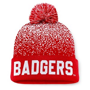 NCAA Wisconsin Badgers Condensed Knit Cuffed Beanie: Solid Acrylic Midweight Hat - 1 of 3