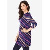 Roaman's Women's Plus Size Boatneck Ultimate Tunic With Side Slits - 4 of 4