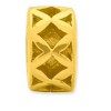 Black Bow Jewelry 14k Yellow Gold Plated Sterling Silver X Spacer Bead Charm - 2 of 4