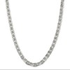 Black Bow Jewelry Men's 7mm, Sterling Silver, Solid Anchor Chain Necklace - 3 of 4