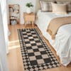 Checkered Easy Jute Rug Washable Modern Rug for Living Room - 2 of 4