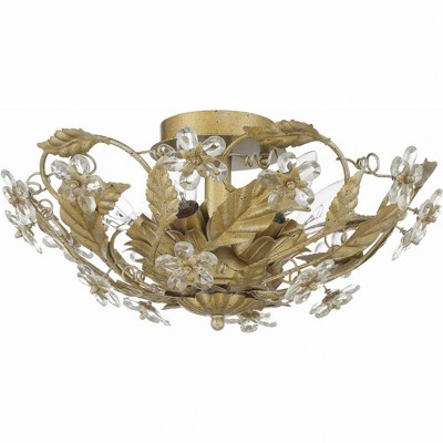 Crystorama Lighting Paris Market 6 - Light Semi-Flush Mount in  Gold Leaf