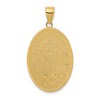 Black Bow Jewelry 14k Yellow Gold, Solid Oval Miraculous Medal Pendant - 3 of 4