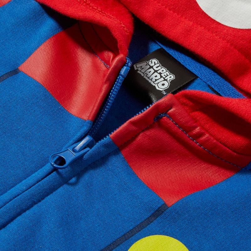 Boys' Nintendo Super Mario Cosplay Sweatshirt - Royal Blue/Red, 3 of 4