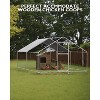 Large Metal Chicken Coop, Chicken Run for 6/10 Chickens, Outdoor Walk in Poultry Cage with Waterproof and Anti-UV Cover, 6.6 x 9.8 x 6.6 ft - 4 of 4