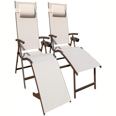23.63 "Aluminum Outdoor Folding Reclining Adjustable Patio Chaise Lounge Chair