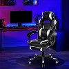Ergonomic Gaming Chair with Footrest & Adjustable Headrest - Height-Adjustable, 90¡ã-160¡ã Recline Lock, Sturdy Gas Lift, for Gaming/Work - 2 of 4