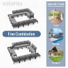 ALAULM 14 Pieces Metal Patio Furniture Set Modern Metal Outdoor Conversation Sets, Patio Sectional Sofa w/5 Inch Cushion and Coffee Table, Grey - 4 of 4