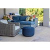 BIRDROCK HOME Outdoor Pouf Ottoman - Handwoven Waterproof Footstool with Bead Filling, Boho Footrest for Patio, Porch, Living Room - Lightweight, Navy - 2 of 4