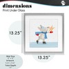 Stupell Industries Ice Skating Bunny with Star Framed Print Under Glass Art - 4 of 4