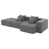 NicBex Modular L Shape Sectional Sofa Corduroy Floor Couch with 4 Pillows for Living Room and Apartment - 4 of 4
