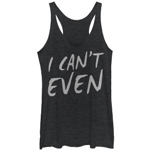 Women's CHIN UP I Can't Even Racerback Tank Top - 1 of 3
