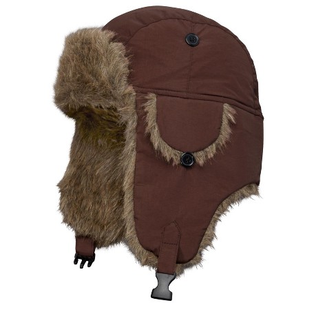 Kingsize Men's Big & Tall Extra Large Fur Trim Hat - Big - 3xl/4x, Brown :  Target